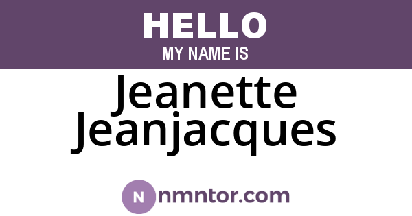 Jeanette Jeanjacques