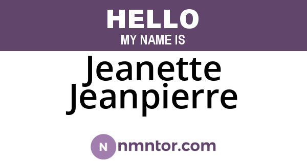 Jeanette Jeanpierre