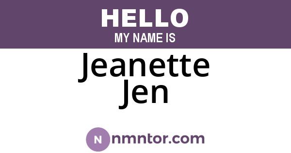 Jeanette Jen