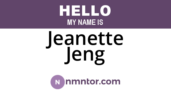 Jeanette Jeng