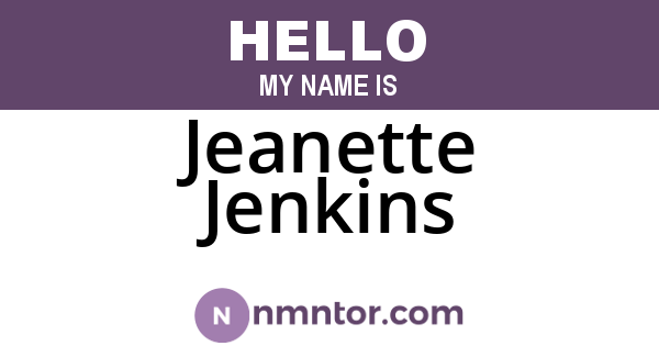 Jeanette Jenkins