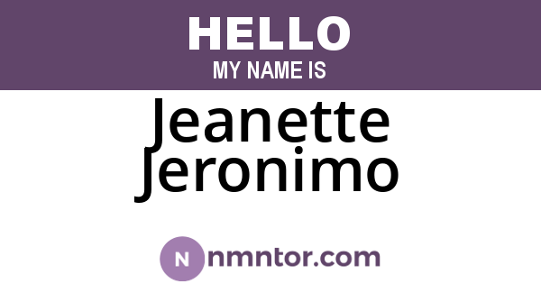 Jeanette Jeronimo