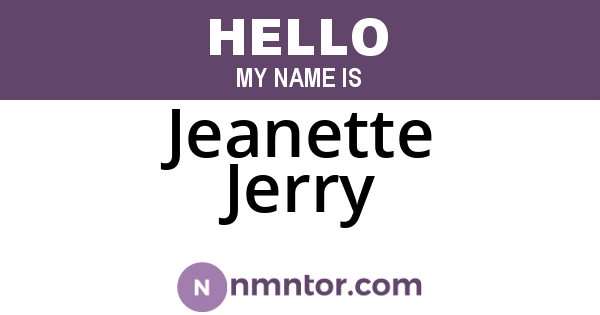 Jeanette Jerry