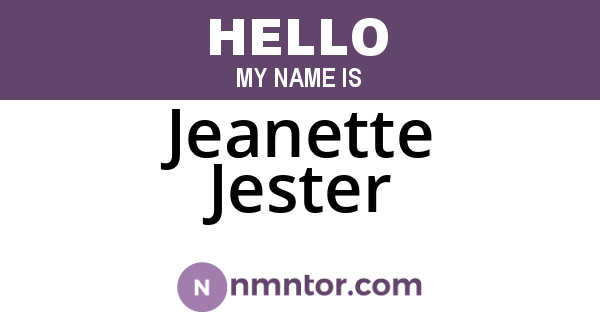 Jeanette Jester