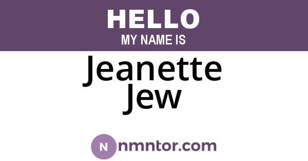 Jeanette Jew