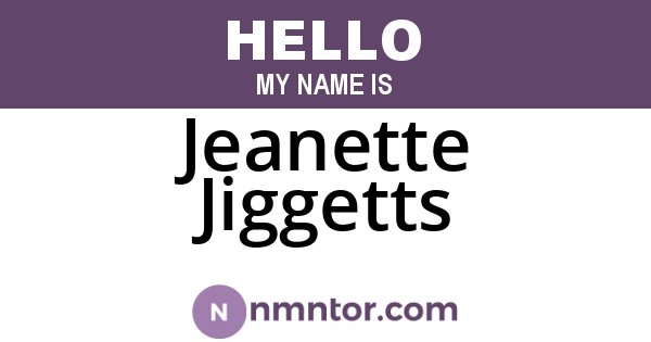 Jeanette Jiggetts