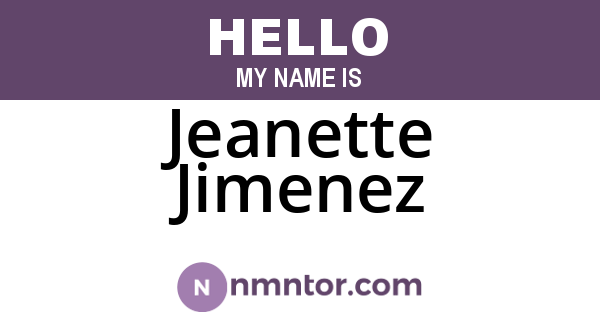 Jeanette Jimenez