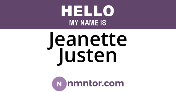 Jeanette Justen
