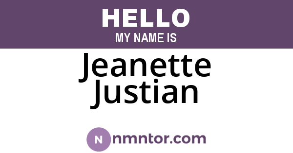 Jeanette Justian
