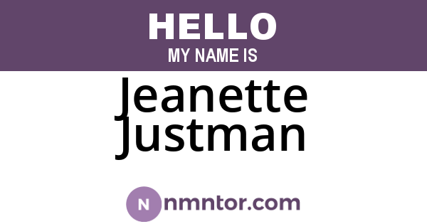 Jeanette Justman