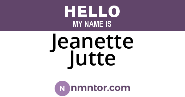 Jeanette Jutte