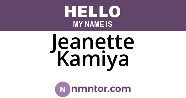 Jeanette Kamiya