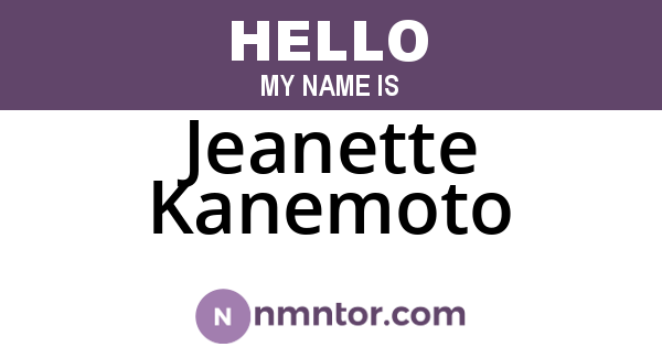 Jeanette Kanemoto