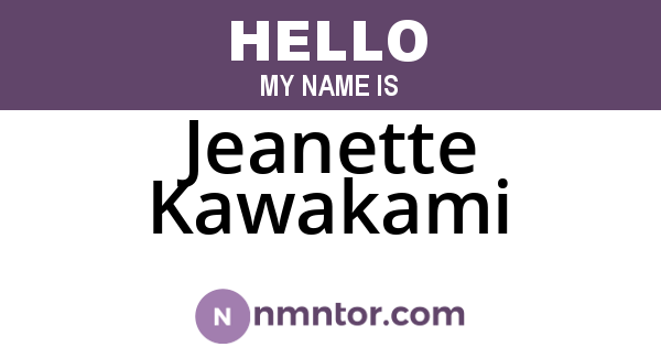 Jeanette Kawakami