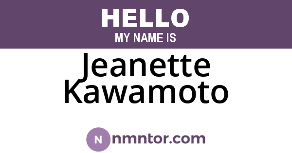Jeanette Kawamoto