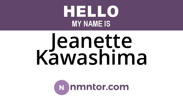 Jeanette Kawashima