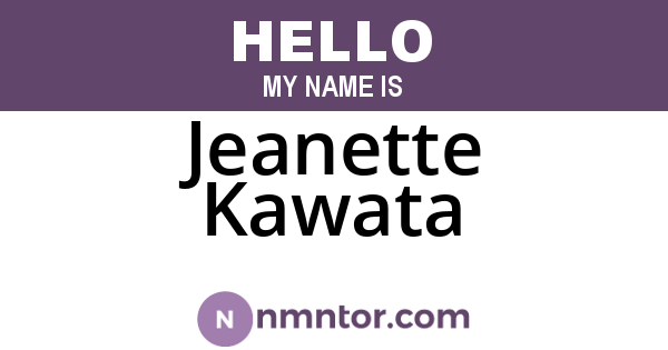 Jeanette Kawata