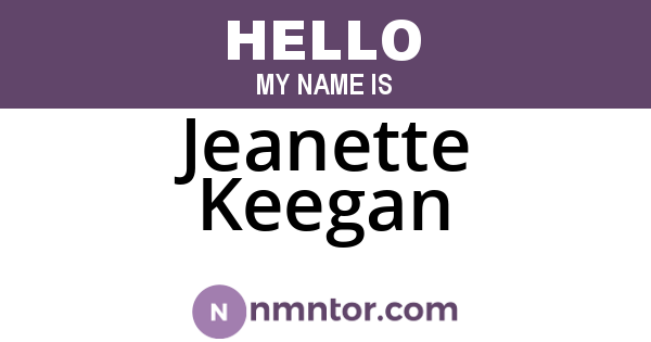 Jeanette Keegan