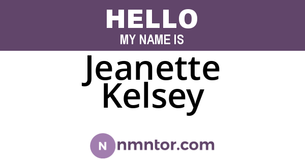 Jeanette Kelsey