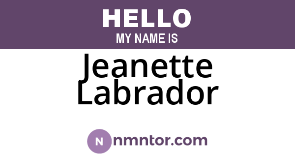 Jeanette Labrador
