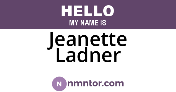 Jeanette Ladner