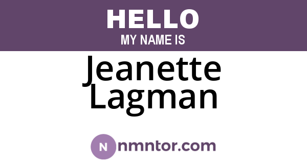 Jeanette Lagman