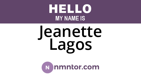Jeanette Lagos