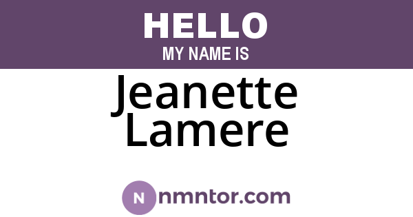 Jeanette Lamere