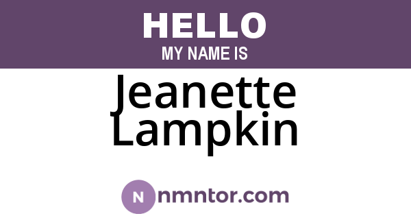 Jeanette Lampkin
