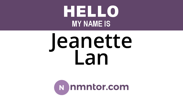 Jeanette Lan