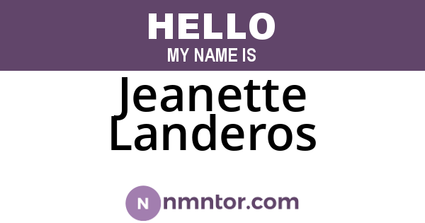 Jeanette Landeros