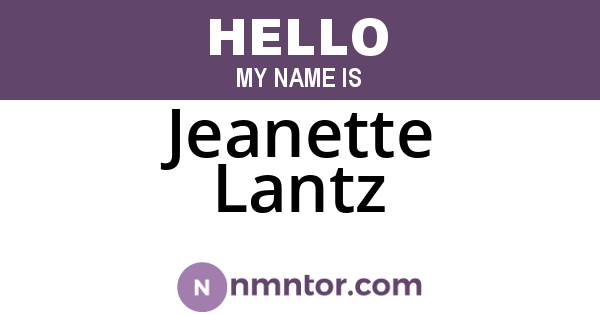 Jeanette Lantz