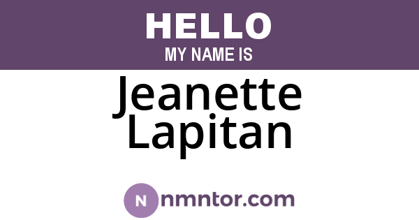 Jeanette Lapitan