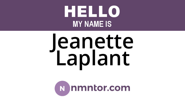 Jeanette Laplant
