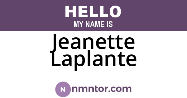 Jeanette Laplante