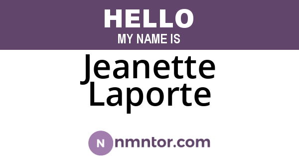 Jeanette Laporte