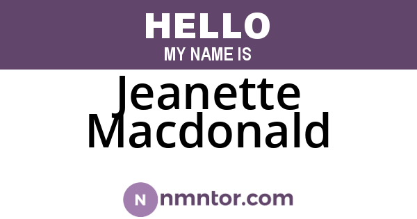Jeanette Macdonald