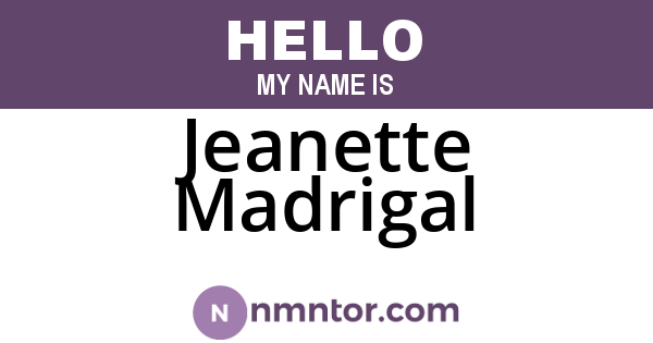Jeanette Madrigal