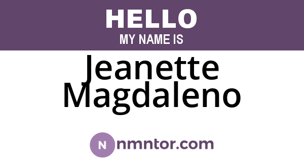 Jeanette Magdaleno