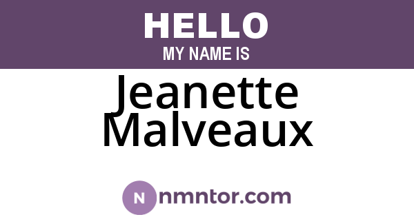 Jeanette Malveaux