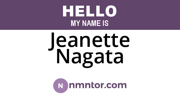 Jeanette Nagata