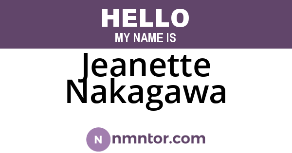 Jeanette Nakagawa
