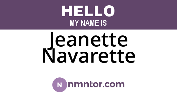 Jeanette Navarette