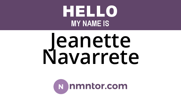Jeanette Navarrete