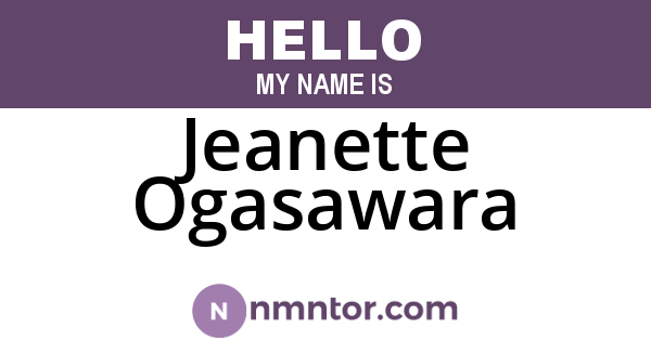 Jeanette Ogasawara
