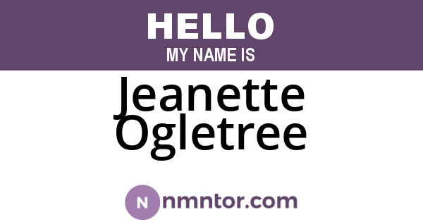 Jeanette Ogletree