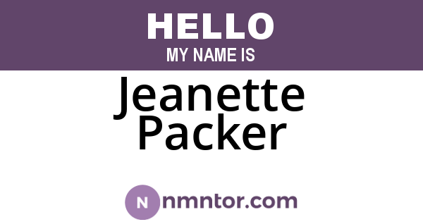 Jeanette Packer