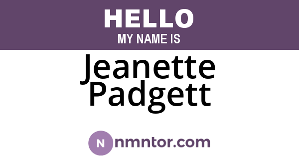 Jeanette Padgett