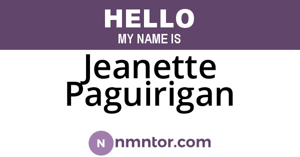 Jeanette Paguirigan