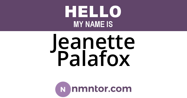 Jeanette Palafox